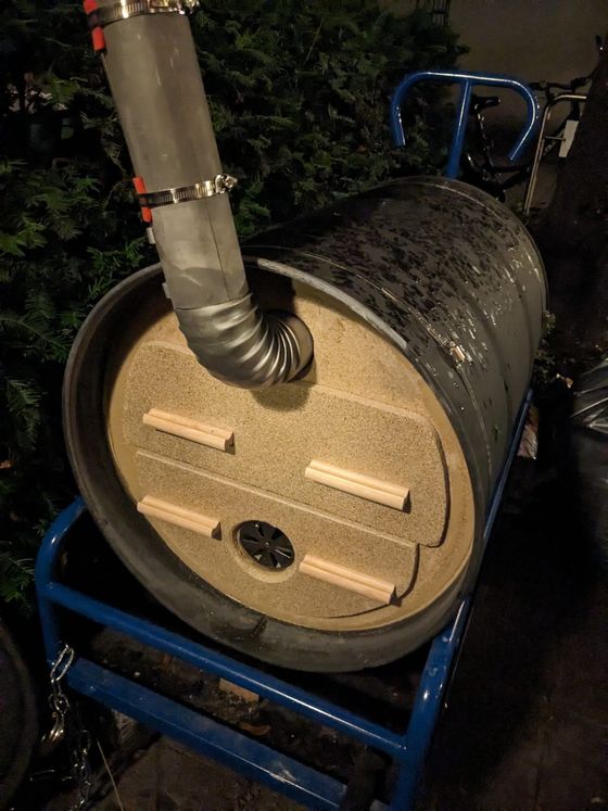 Ofenbau 5: der fertiggestellte Ofen